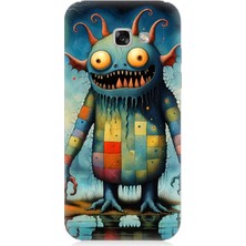 Samsung Galaxy A3 2017 Uyumlu Tuhaf Canavar Gülümsemesi  Desenli Silikon Kılıf