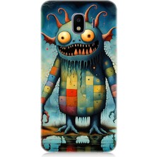 Samsung Galaxy J2 Pro Uyumlu Tuhaf Canavar Gülümsemesi  Desenli Silikon Kılıf
