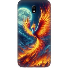 Samsung Galaxy J7 Pro Uyumlu Ateşle Dans Eden Anka  Desenli Silikon Kılıf