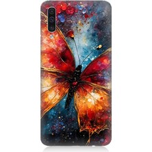 Samsung Galaxy A50 Uyumlu Evrenin Kanatlı Güzelliği  Desenli Silikon Kılıf