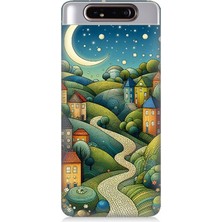 Samsung Galaxy A80 Uyumlu Yıldızlı Tepede Masal  Desenli Silikon Kılıf