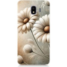 Samsung Galaxy J2 Pro Uyumlu Yumuşak Beyaz Papatya Güzelliği  Desenli Silikon Kılıf