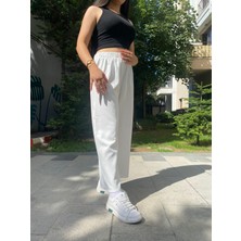 Kadın Beli Lastikli Bol Pantolon