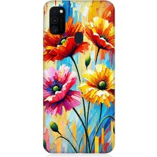 Samsung Galaxy M30S Uyumlu Bahar Esintisinde Renkli Papatyalar  Desenli Silikon Kılıf