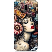 Samsung Galaxy J6 Plus Uyumlu Karmaşık Ruhlu Kadın  Desenli Silikon Kılıf