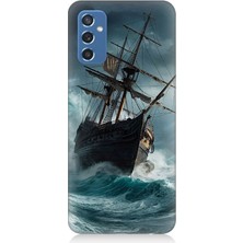 Samsung Galaxy M52 Uyumlu Fırtınada Eski Gemi  Desenli Silikon Kılıf