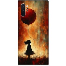 Samsung Galaxy Note 10 Plus Uyumlu Balonlu Küçük Kız  Desenli Silikon Kılıf