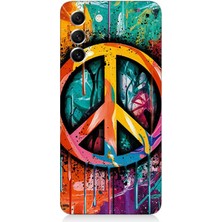 Samsung Galaxy S21 Fe Uyumlu Renkli Barış Işareti  Desenli Silikon Kılıf