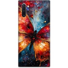 Samsung Galaxy Note 10 Uyumlu Evrenin Kanatlı Güzelliği  Desenli Silikon Kılıf