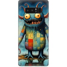 Samsung Galaxy Note 8 Uyumlu Tuhaf Canavar Gülümsemesi  Desenli Silikon Kılıf