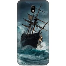 Samsung Galaxy J5 Pro Uyumlu Fırtınada Eski Gemi  Desenli Silikon Kılıf