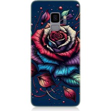 Samsung Galaxy S9 Uyumlu Siyah Gülün Asaleti  Desenli Silikon Kılıf