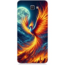 Samsung Galaxy J5 Prime Uyumlu Ateşle Dans Eden Anka  Desenli Silikon Kılıf