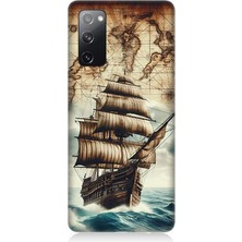 Samsung Galaxy S20 Fe Uyumlu Haritada Yelkenli Macera  Desenli Silikon Kılıf