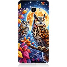 Samsung Galaxy J7 2016 Uyumlu Dallarda Bilge Baykuşlar  Desenli Silikon Kılıf