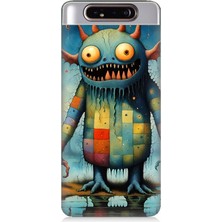 Samsung Galaxy A80 Uyumlu Tuhaf Canavar Gülümsemesi  Desenli Silikon Kılıf