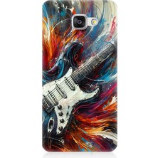 Samsung Galaxy A3 2016 Uyumlu Alevler Içinde Elektrik Gitar  Desenli Silikon Kılıf