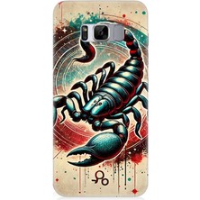 Samsung Galaxy S8 Uyumlu Zırhlı Akrep Burcu Sembol  Desenli Silikon Kılıf