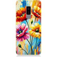 Samsung Galaxy S9 Plus Uyumlu Bahar Esintisinde Renkli Papatyalar  Desenli Silikon Kılıf