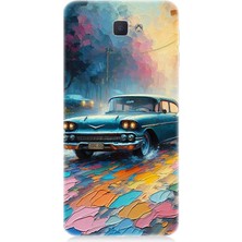 Samsung Galaxy J5 Prime Uyumlu Renkli Yol Üzerinde Araba  Desenli Silikon Kılıf