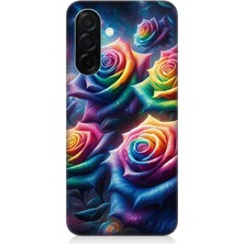 Samsung Galaxy A56 Uyumlu Gökkuşağı Güllerin Patlaması  Desenli Silikon Kılıf