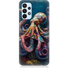Samsung Galaxy A33 Uyumlu Derinliklerde Sekiz Kol Ahtapot  Desenli Silikon Kılıf