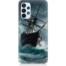 Samsung Galaxy A73 Uyumlu Fırtınada Eski Gemi  Desenli Silikon Kılıf
