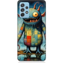Samsung Galaxy A52 Uyumlu Tuhaf Canavar Gülümsemesi  Desenli Silikon Kılıf