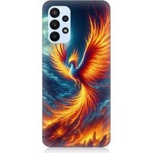 Samsung Galaxy A53 Uyumlu Ateşle Dans Eden Anka  Desenli Silikon Kılıf