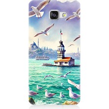 Samsung Galaxy A5 2016 Uyumlu Martılar Arasında Kız Kulesi  Desenli Silikon Kılıf