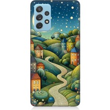 Samsung Galaxy A52 Uyumlu Yıldızlı Tepede Masal  Desenli Silikon Kılıf