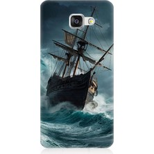 Samsung Galaxy A7 2016 Uyumlu Fırtınada Eski Gemi  Desenli Silikon Kılıf