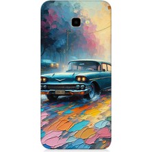 Samsung Galaxy J4 Plus Uyumlu Renkli Yol Üzerinde Araba  Desenli Silikon Kılıf