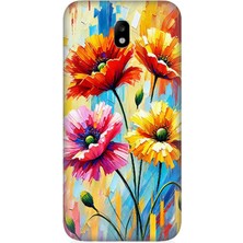 Samsung Galaxy J5 Pro Uyumlu Bahar Esintisinde Renkli Papatyalar  Desenli Silikon Kılıf