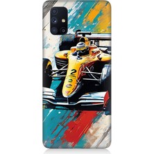Samsung Galaxy M51 Uyumlu Hızın Renkli Yarışı  Desenli Silikon Kılıf