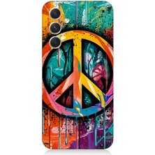 Samsung Galaxy A05S Uyumlu Renkli Barış Işareti  Desenli Silikon Kılıf