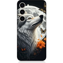 Samsung Galaxy S23 Plus Uyumlu Dolunayda Gururlu Kurt  Desenli Silikon Kılıf