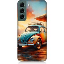 Samsung Galaxy S22 Uyumlu Retro Vosvosun Renkleri  Desenli Silikon Kılıf