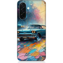 Samsung Galaxy A26 Uyumlu Renkli Yol Üzerinde Araba  Desenli Silikon Kılıf