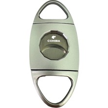 Cohiba Gümüş Desenli Metal Puro Makası Kesici