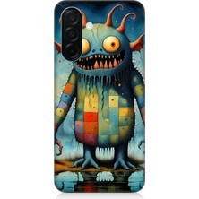 Samsung Galaxy A36 Uyumlu Tuhaf Canavar Gülümsemesi  Desenli Silikon Kılıf
