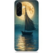 Samsung Galaxy A36 Uyumlu Dolunayla Sessiz Gidiş  Desenli Silikon Kılıf