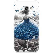 Samsung Galaxy A7 2017 Uyumlu Kelebekli Elbise Rüyası  Desenli Silikon Kılıf