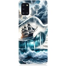 Samsung Galaxy A31 Uyumlu Fırtınada Gemi Patlaması  Desenli Silikon Kılıf
