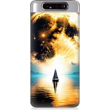Samsung Galaxy A80 Uyumlu Güneşin Ardında Umut  Desenli Silikon Kılıf