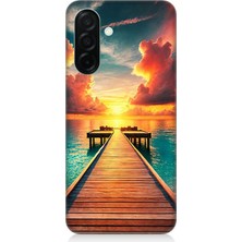 Samsung Galaxy A56 Uyumlu Gün Batımına Uzanan Iskele  Desenli Silikon Kılıf