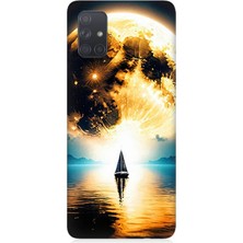 Samsung Galaxy A71 Uyumlu Güneşin Ardında Umut  Desenli Silikon Kılıf
