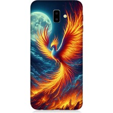 Samsung Galaxy J6 Plus Uyumlu Ateşle Dans Eden Anka  Desenli Silikon Kılıf