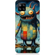 Samsung Galaxy A42 5g Uyumlu Tuhaf Canavar Gülümsemesi  Desenli Silikon Kılıf