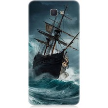 Samsung Galaxy J7 Prime Uyumlu Fırtınada Eski Gemi  Desenli Silikon Kılıf